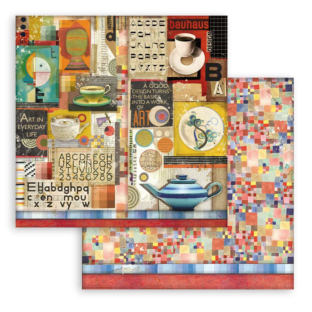 Stamperia - Bauhaus - Scrapbooking Pad - 6x6 Inch - Messy Papercrafts