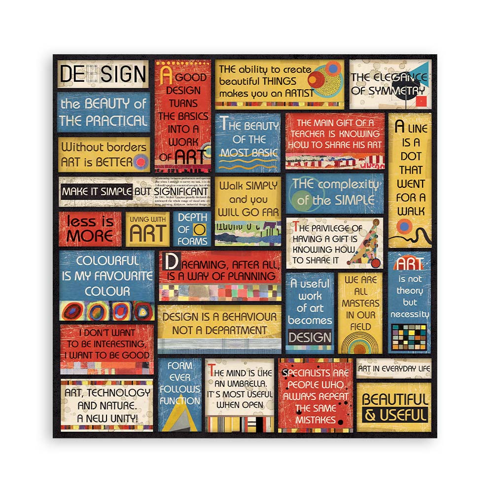 Stamperia - Bauhaus - Scrapbooking Pad - 6x6 Inch - Messy Papercrafts