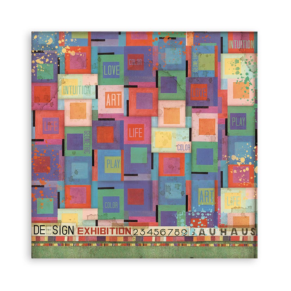 Stamperia - Bauhaus - Scrapbooking Pad - 6x6 Inch - Messy Papercrafts