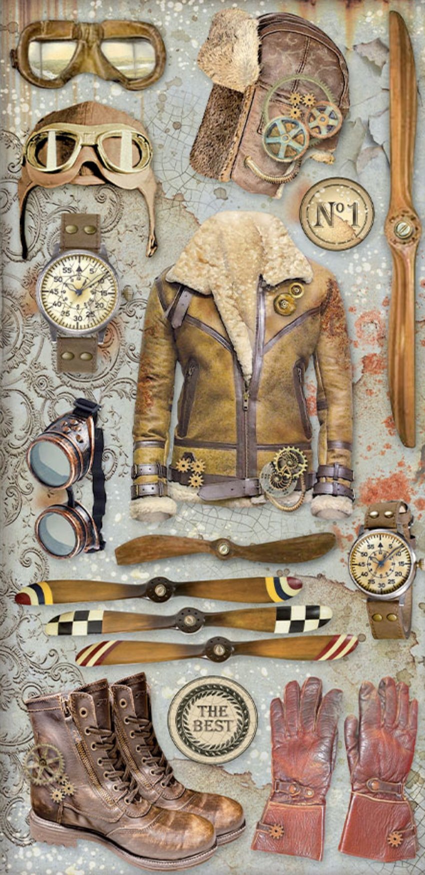 Stamperia - Collectables 10 sheets 15x30,5 (6”x12”) - Sir Vagabond Aviator Stamperia