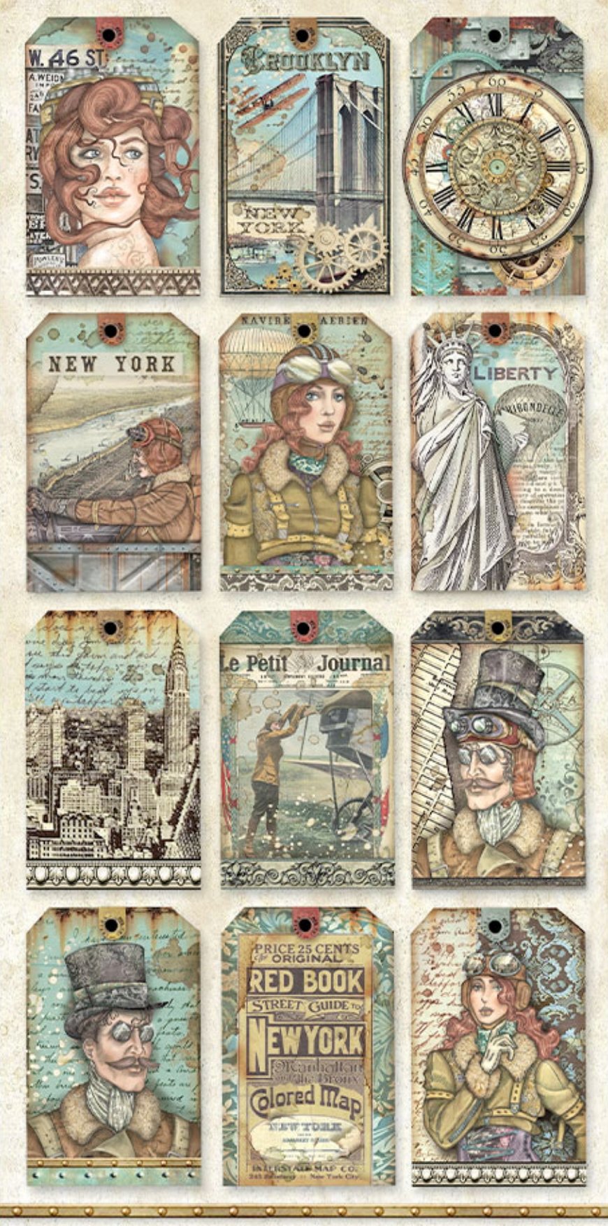 Stamperia - Collectables 10 sheets 15x30,5 (6”x12”) - Sir Vagabond Aviator Stamperia