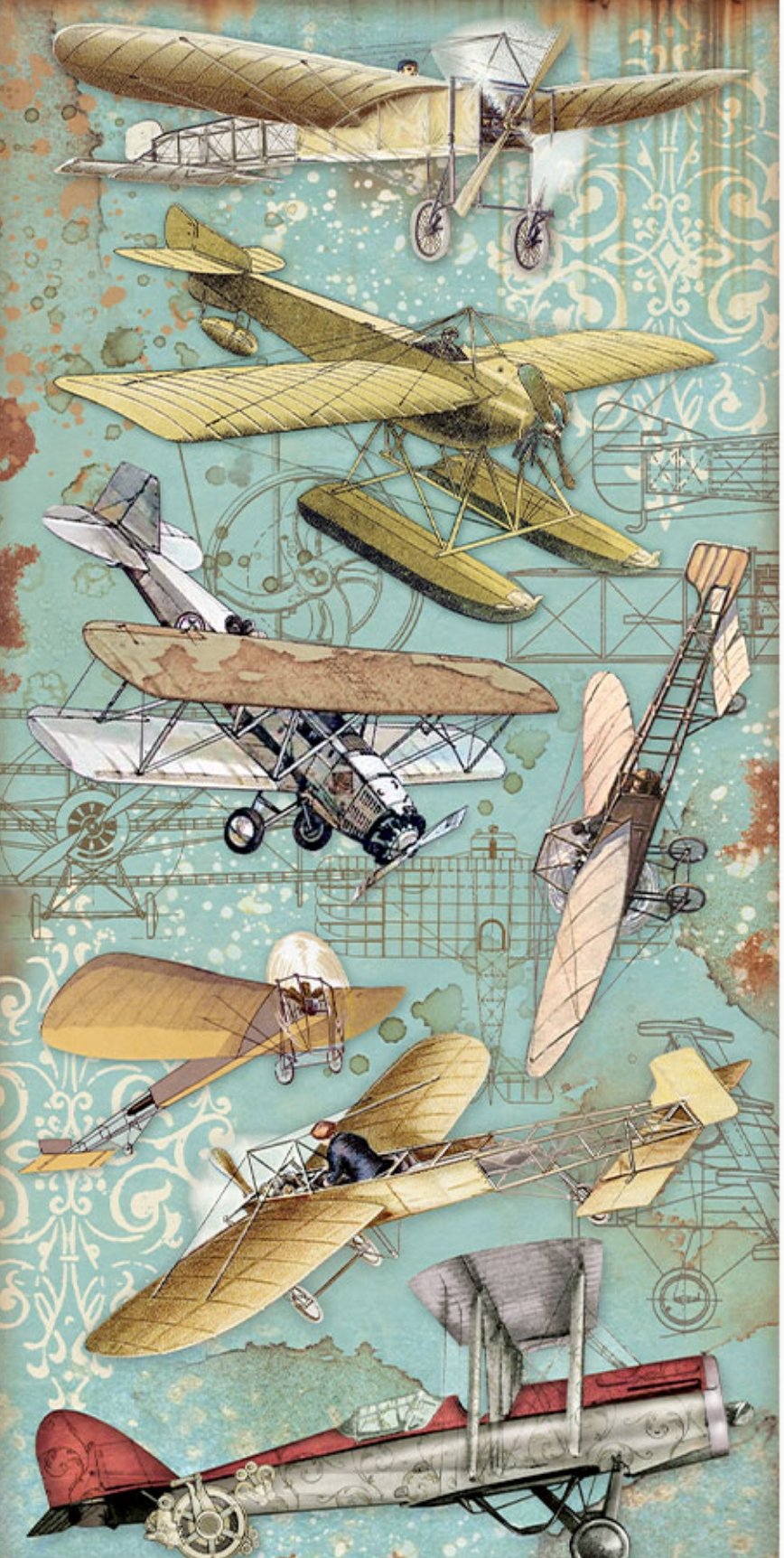 Stamperia - Collectables 10 sheets 15x30,5 (6”x12”) - Sir Vagabond Aviator Stamperia