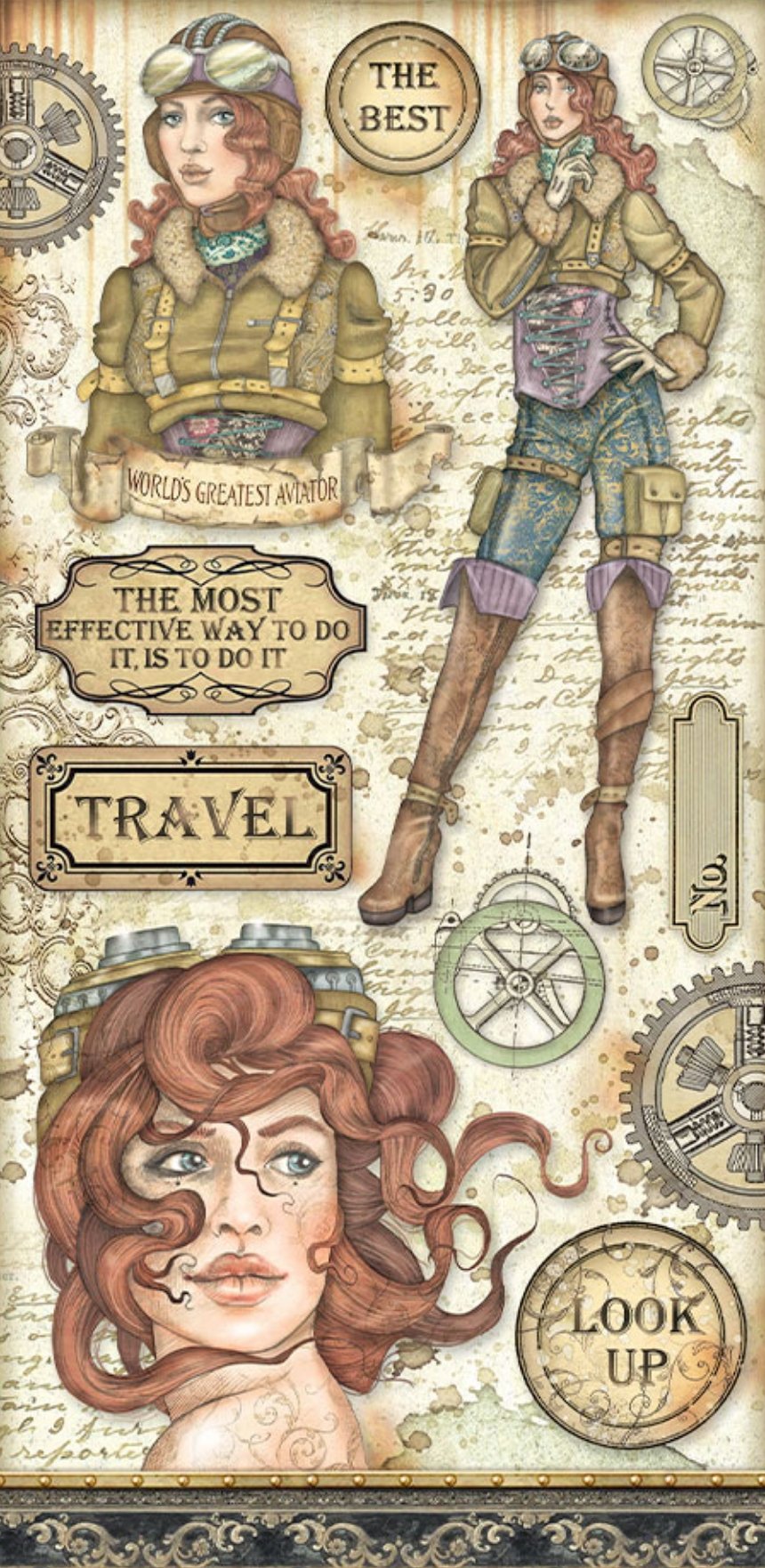 Stamperia - Collectables 10 sheets 15x30,5 (6”x12”) - Sir Vagabond Aviator Stamperia