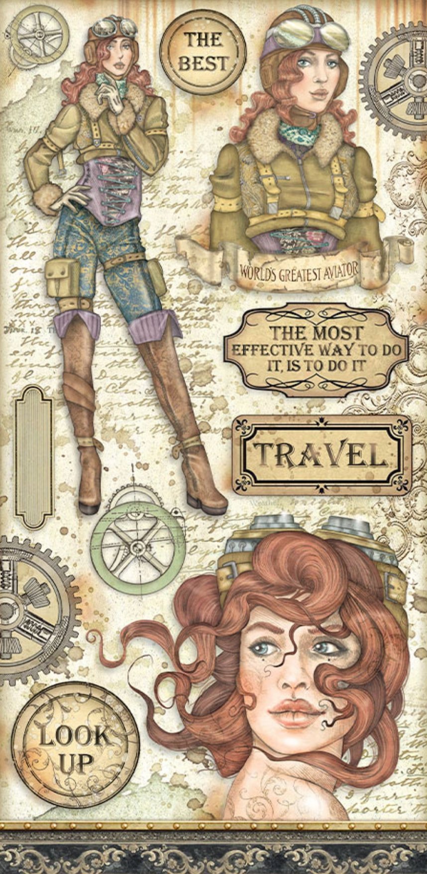 Stamperia - Collectables 10 sheets 15x30,5 (6”x12”) - Sir Vagabond Aviator Stamperia