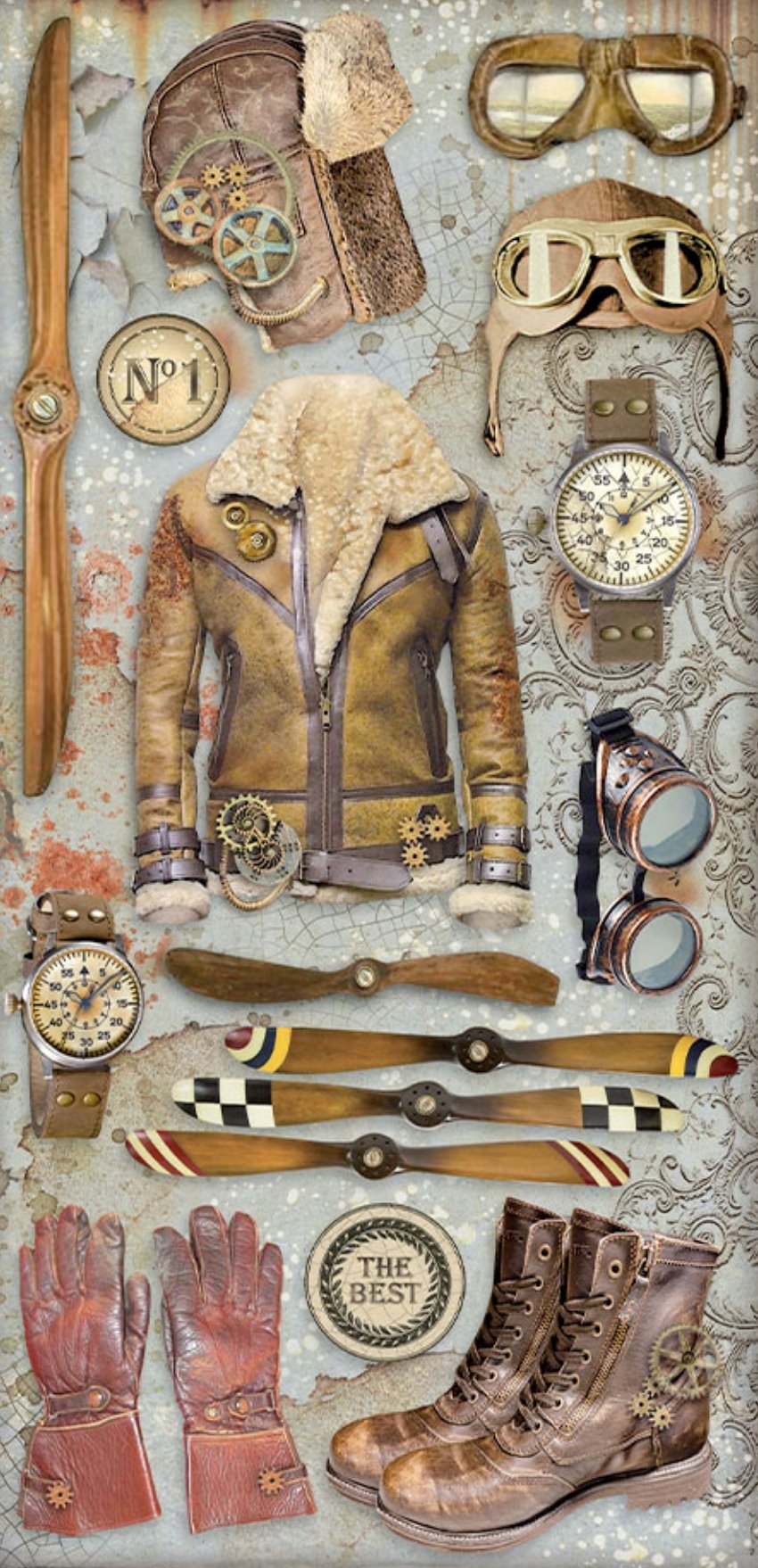 Stamperia - Collectables 10 sheets 15x30,5 (6”x12”) - Sir Vagabond Aviator Stamperia