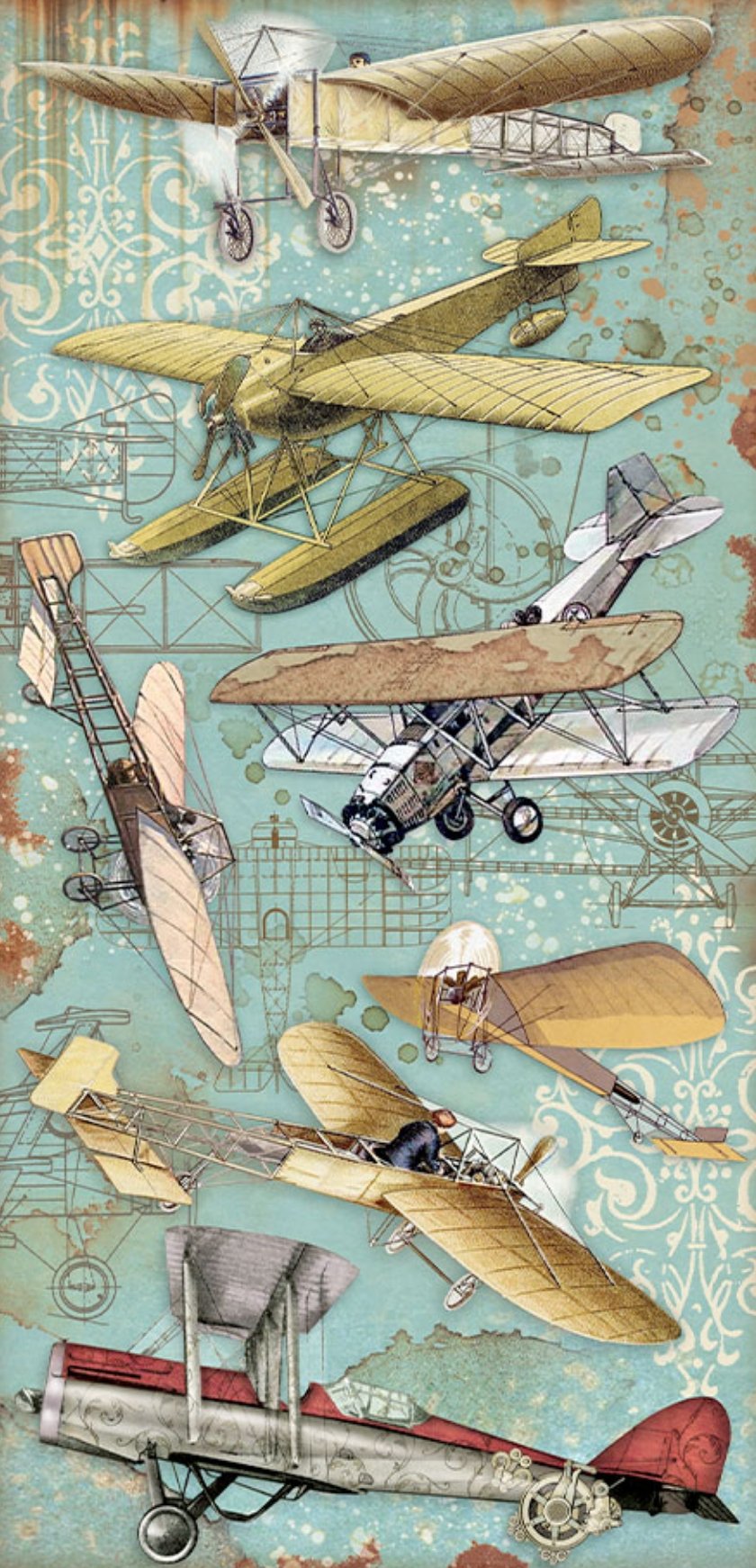 Stamperia - Collectables 10 sheets 15x30,5 (6”x12”) - Sir Vagabond Aviator Stamperia