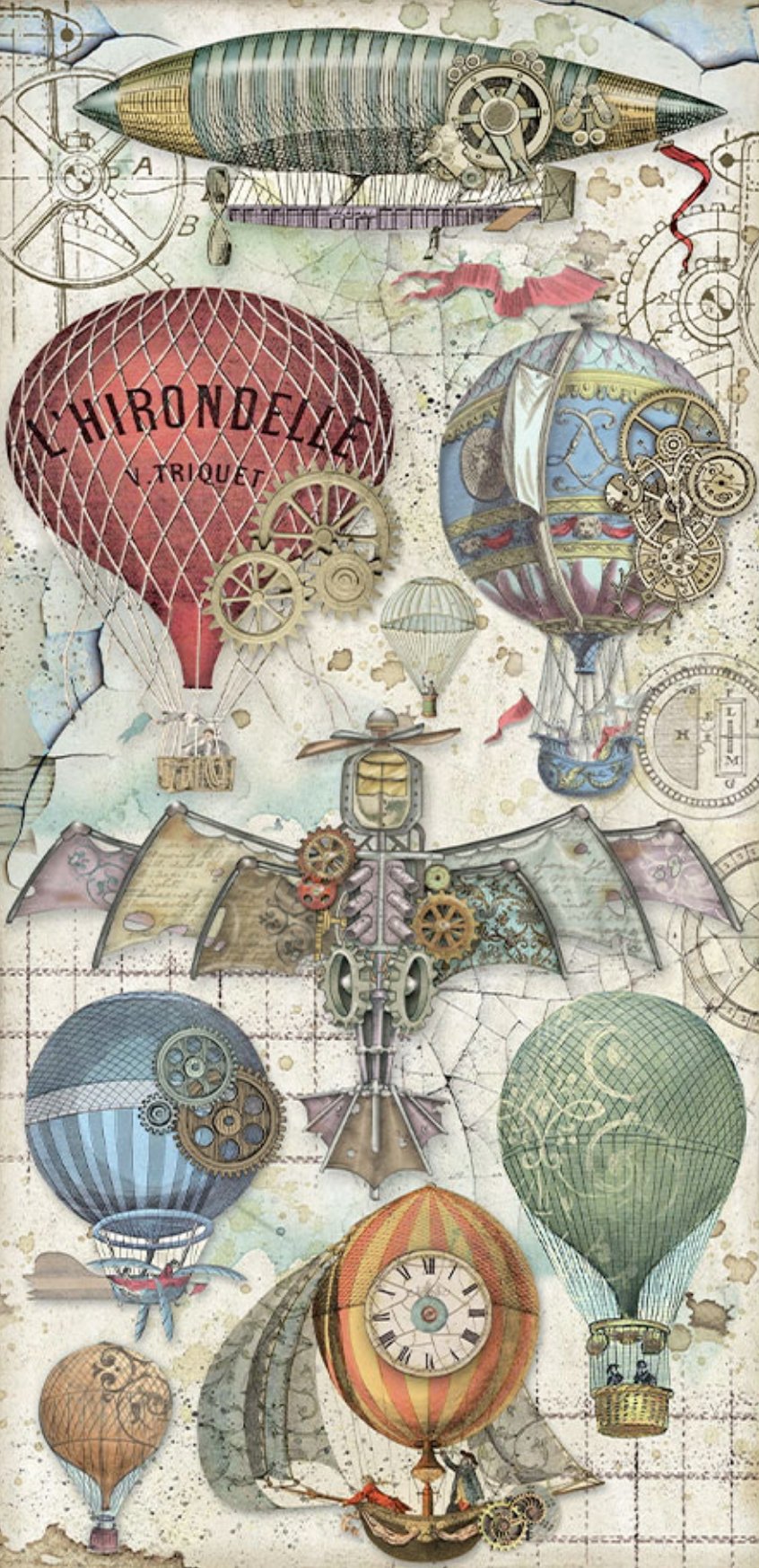 Stamperia - Collectables 10 sheets 15x30,5 (6”x12”) - Sir Vagabond Aviator Stamperia