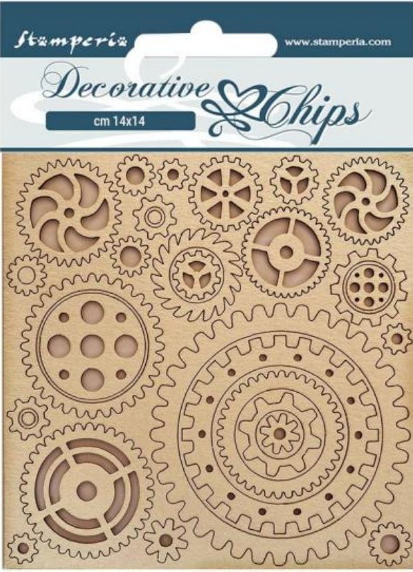 Stamperia - Decorative chips cm 14x14 - Sir Vagabond Aviator - Gears Stamperia
