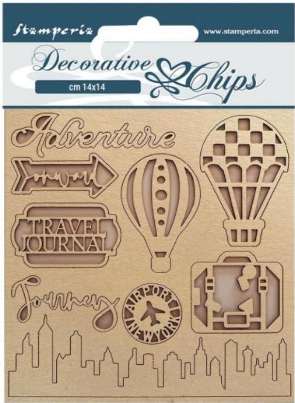 Stamperia - Decorative chips cm 14x14 - Sir Vagabond Aviator - Travel Stamperia