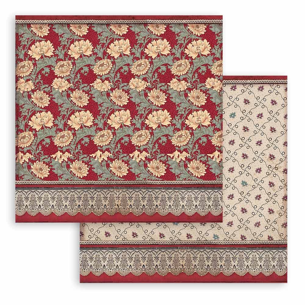 Stamperia - Desire - Maxi Backgrounds - Scrapbooking Pad - 10 Sheets - 12x12 Inch - Messy Papercrafts