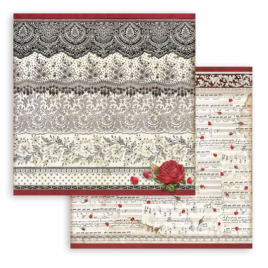 Stamperia - Desire - Maxi Backgrounds - Scrapbooking Pad - 10 Sheets - 12x12 Inch - Messy Papercrafts