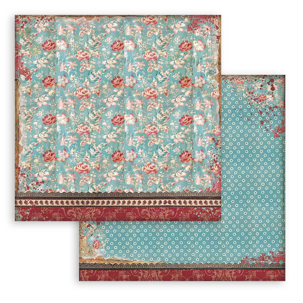 Stamperia - Desire - Maxi Backgrounds - Scrapbooking Pad - 10 Sheets - 12x12 Inch - Messy Papercrafts