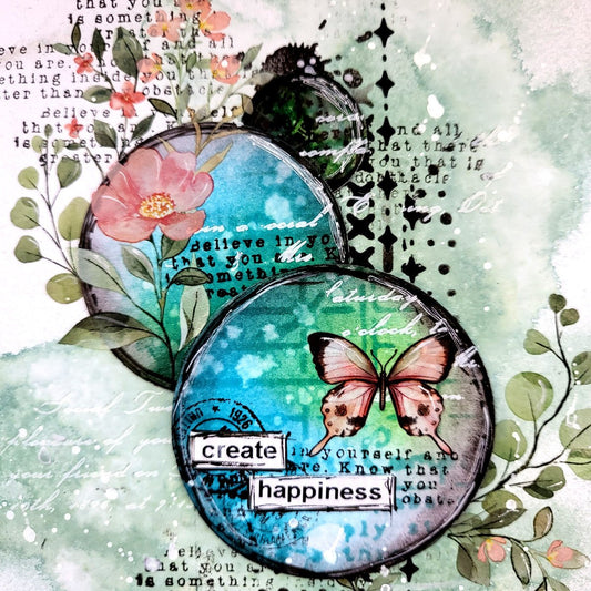 Stamperia - Ephemera - Create Happiness - Pink Dream - Vicky Papaioannou - Messy Papercrafts