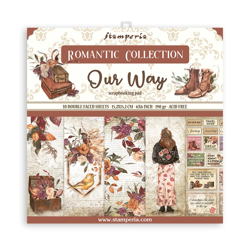 Stamperia - Our Way - Scrapbooking Pad - 6x6 Inch - Messy Papercrafts