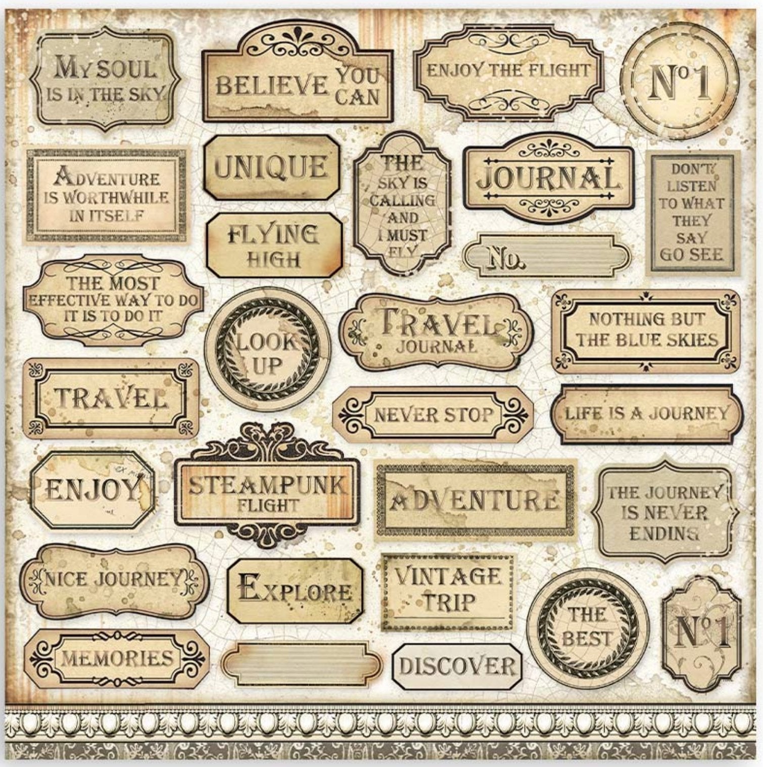 Stamperia - Scrapbooking Extra small Pad 10 sheets cm 15,24x15,24 (6"x6") - Sir Vagabond Aviator Stamperia