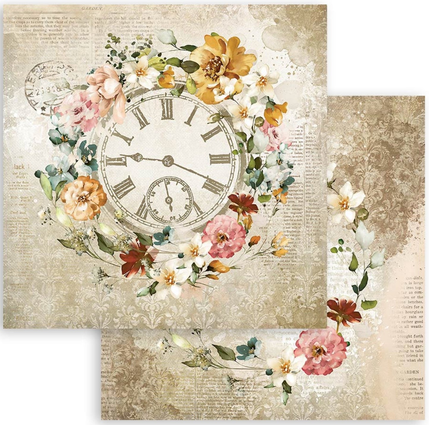 Stamperia - Scrapbooking Pad 10 sheets cm 30,5x30,5 (12"x12") - Garden of Promises Stamperia