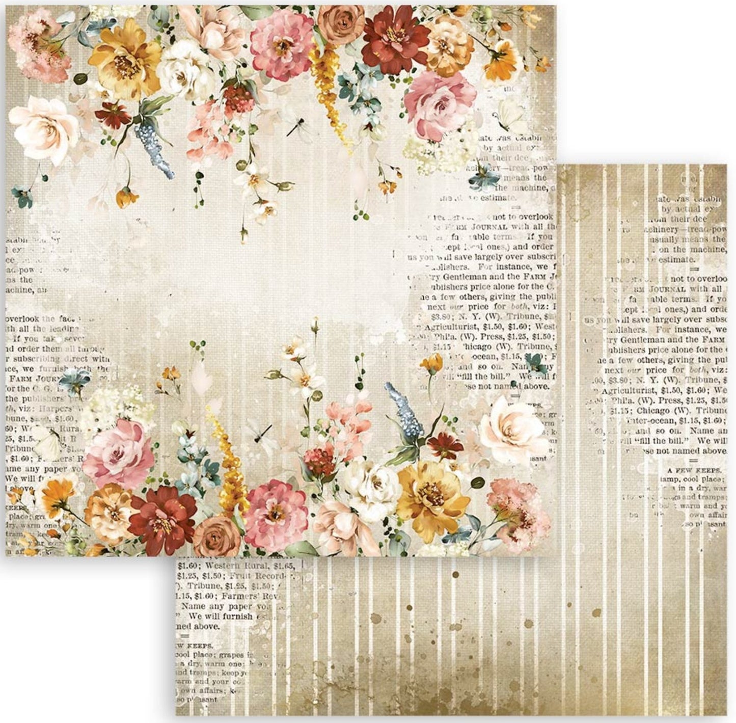 Stamperia - Scrapbooking Pad 10 sheets cm 30,5x30,5 (12"x12") - Garden of Promises Stamperia