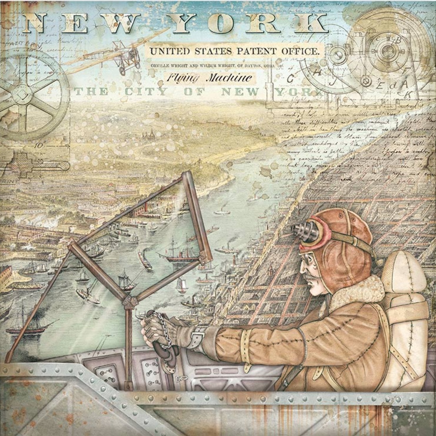 Stamperia - Scrapbooking Pad 10 sheets cm 30,5x30,5 (12"x12") - Sir Vagabond Aviator Stamperia