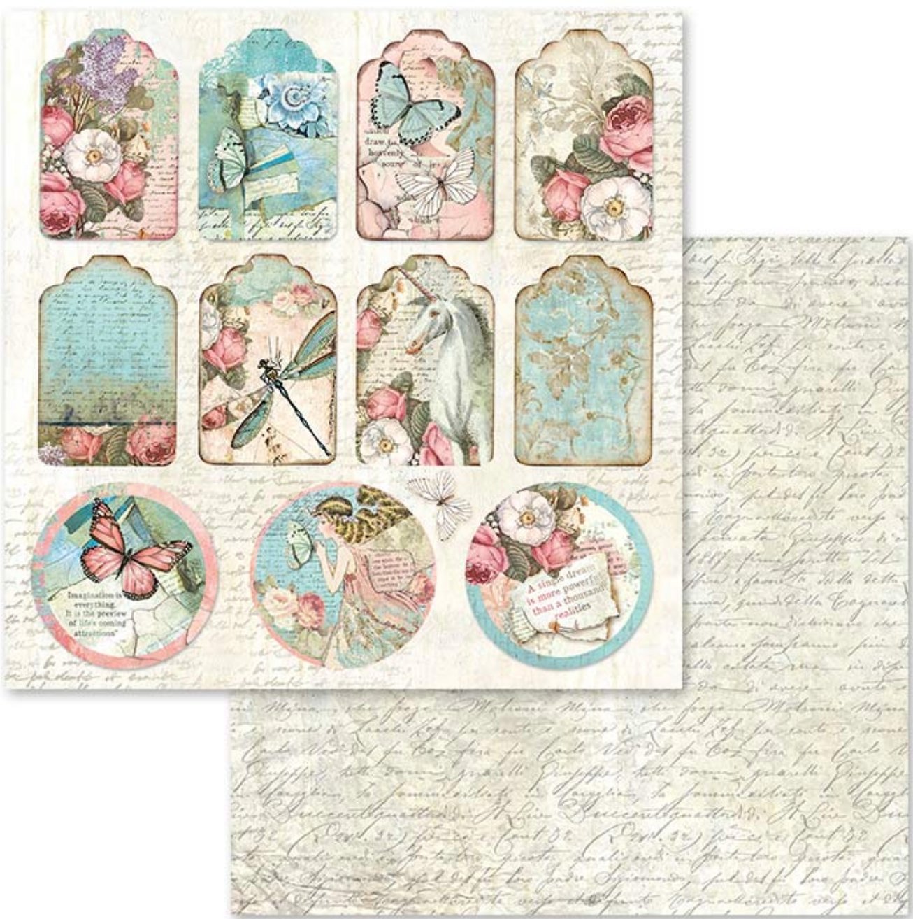 Stamperia - Scrapbooking Pad 10 sheets cm 30,5x30,5 (12"x12") - Wonderland Stamperia