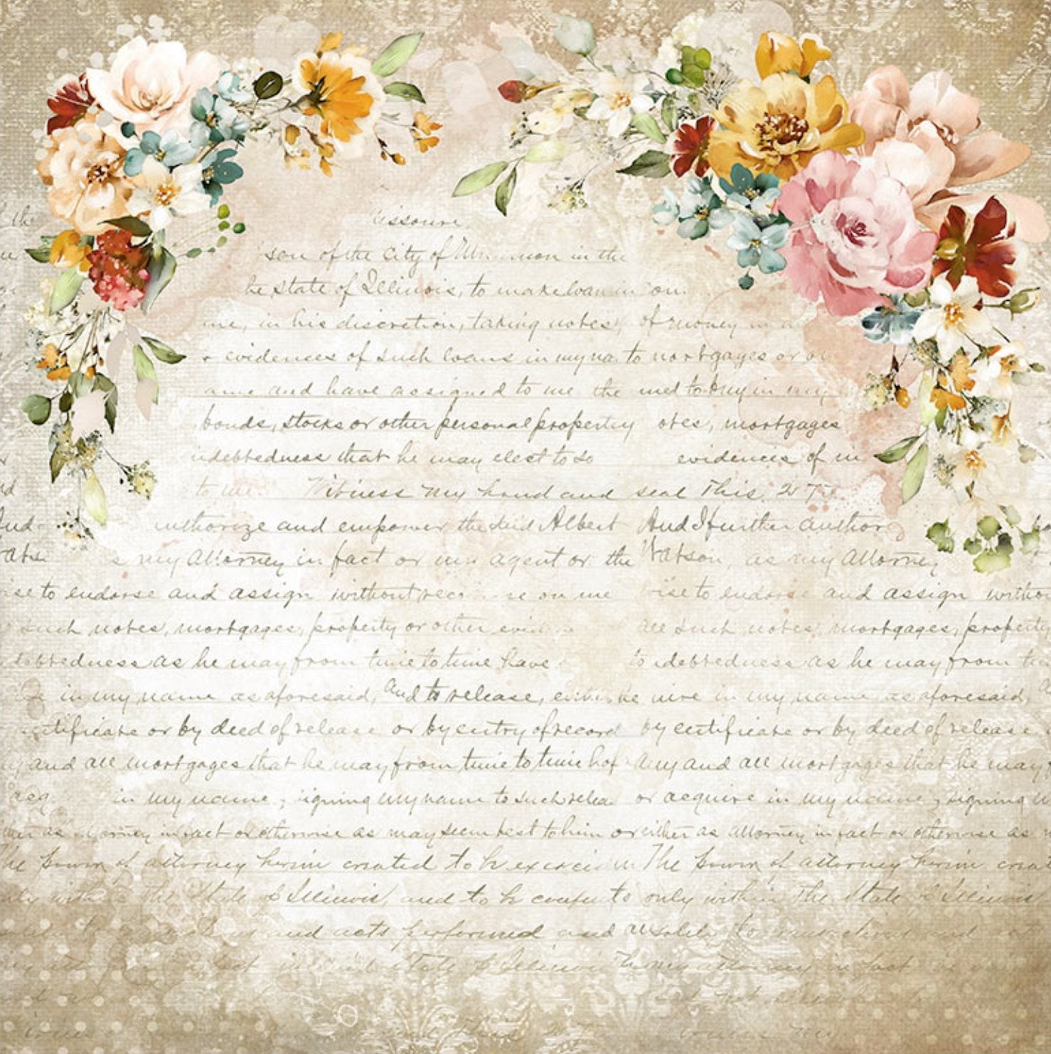 Stamperia - Scrapbooking Small Pad 10 sheets cm 20,3X20,3 (8"X8") - Garden of Promises Stamperia