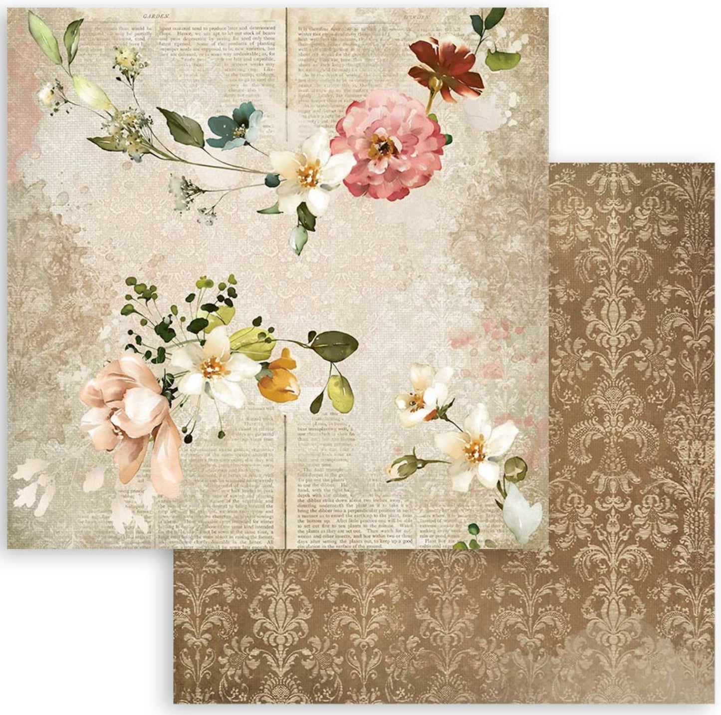 Stamperia - Scrapbooking Small Pad 10 sheets cm 20,3X20,3 (8"X8") - Garden of Promises Stamperia