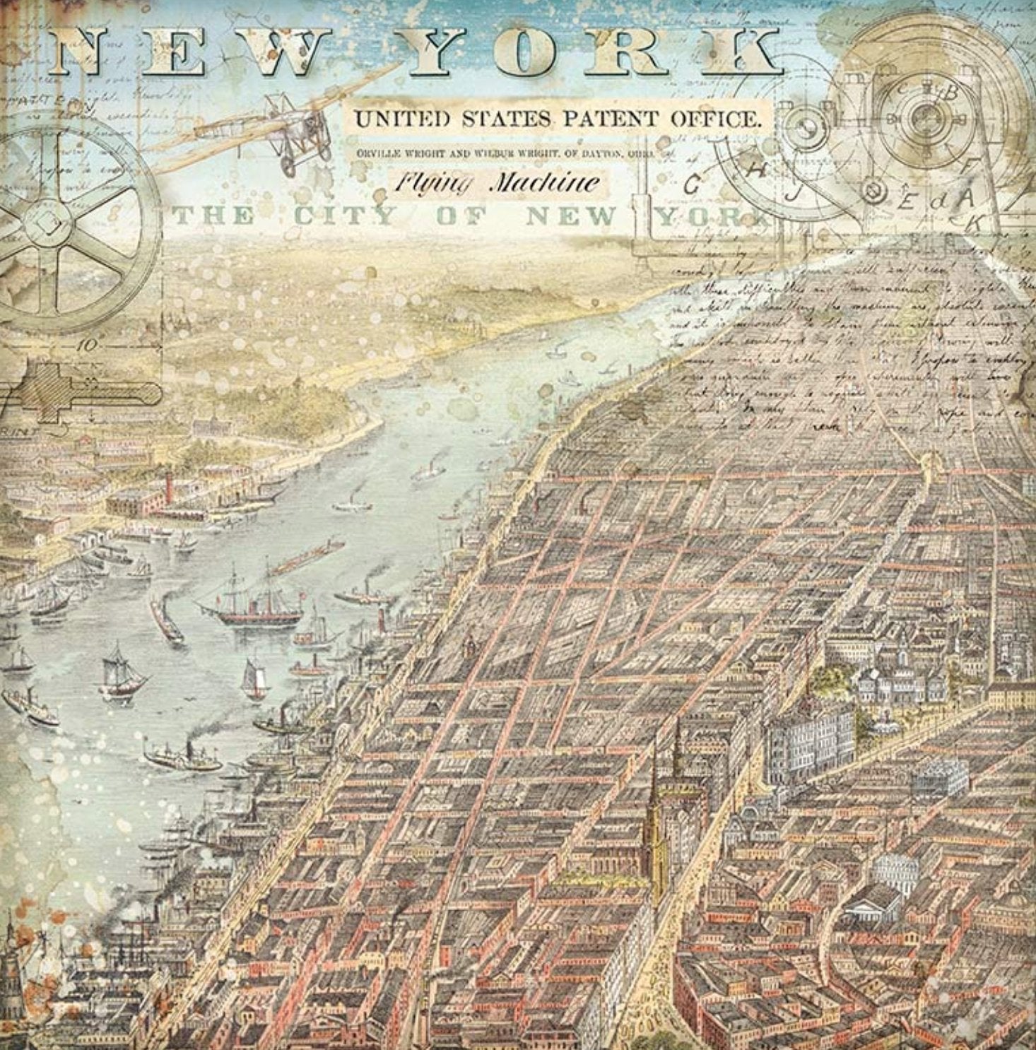 Stamperia - Scrapbooking Small Pad 10 sheets cm 20,3X20,3 (8"X8") - Sir Vagabond Aviator Stamperia