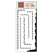 Stamperia - Stencil - Create Happiness - Borders 1 - 10 x 4.75 Inch - Messy Papercrafts