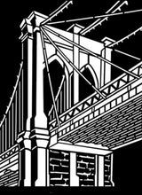 Stamperia - Thick Stencil cm 20X25 - Sir Vagabond Aviator - Brooklyn Bridge Stamperia