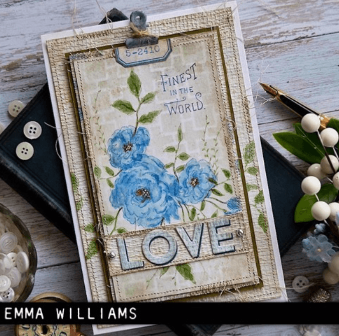 Stampers Anonymous - Tim Holtz - Cling Mounted Rubber Stamp Set - Floral Elements - Messy Papercrafts