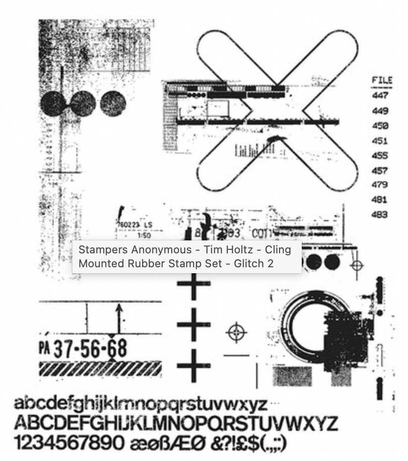 Stampers Anonymous - Tim Holtz - Cling Mounted Rubber Stamp Set - Glitch 2 - Messy Papercrafts