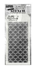 Stampers Anonymous - Tim Holtz - Layering Stencils - Linked Squares - Messy Papercrafts
