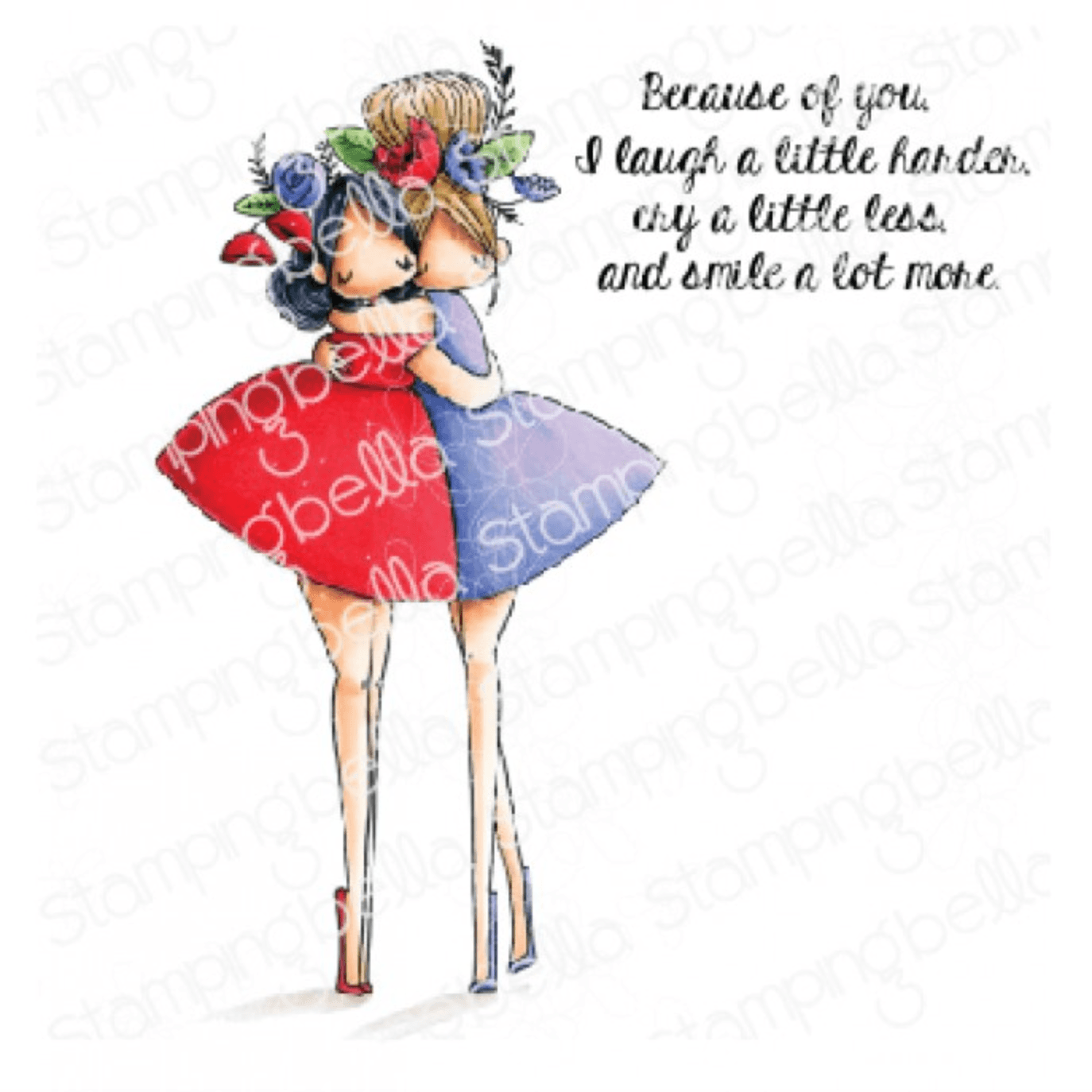 Stamping Bella - Rubber Stamp - Curvy Girl - Besties - Messy Papercrafts