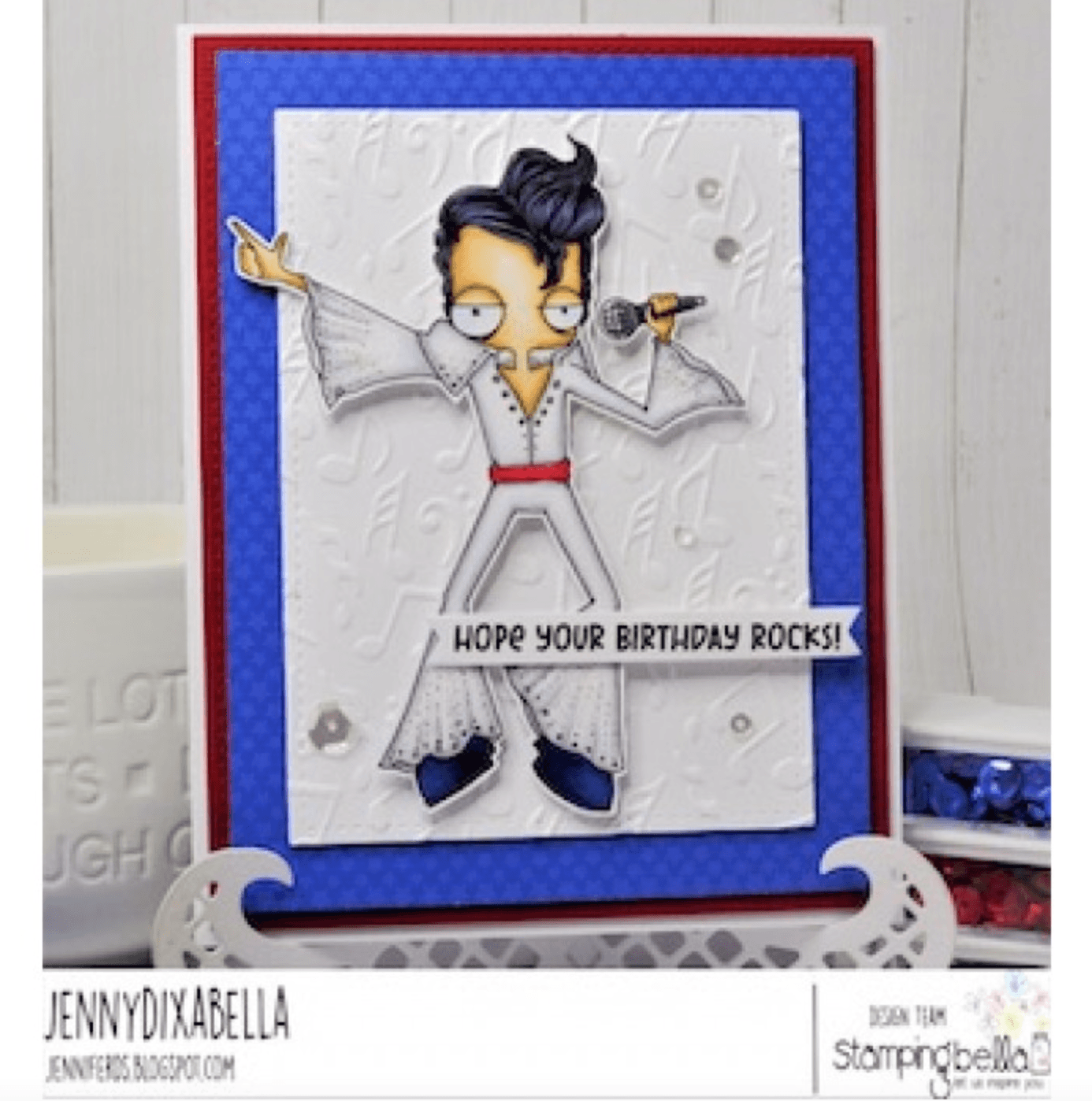 Stamping Bella - Rubber Stamp - Oddball Collection - Elvis - Messy Papercrafts