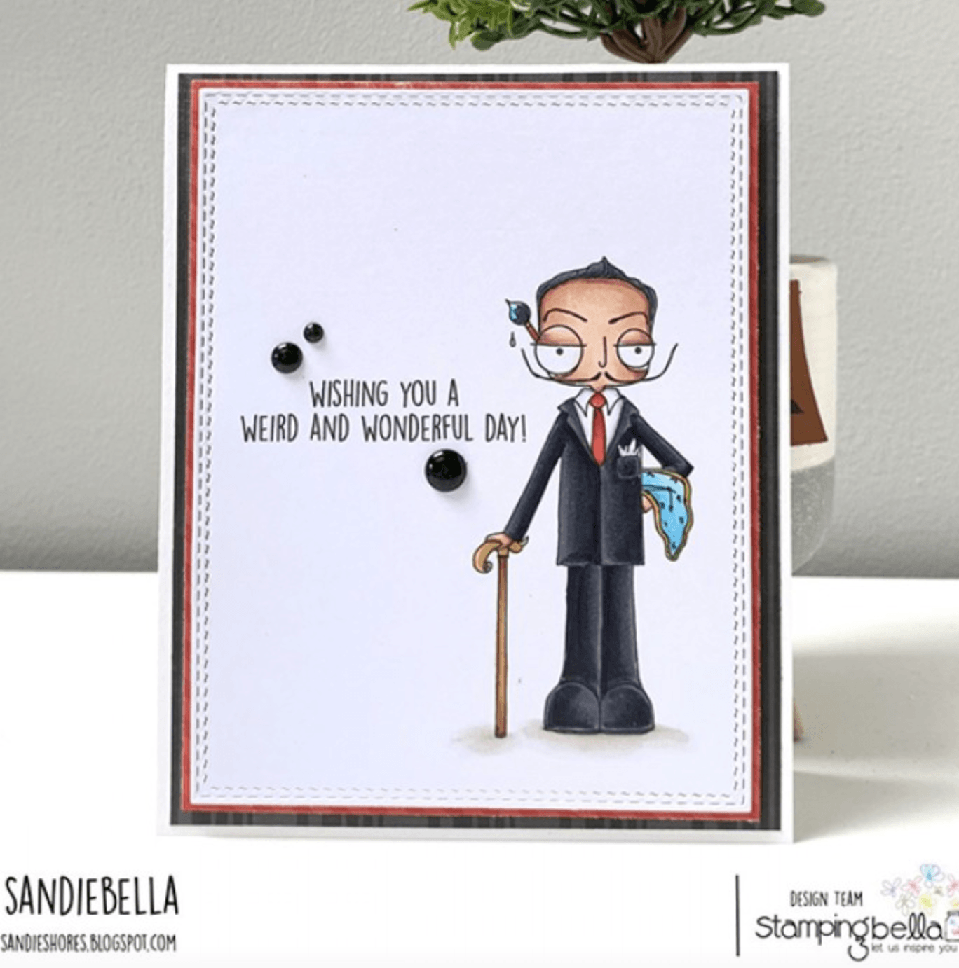 Stamping Bella - Rubber Stamp - Oddball Collection - Salvador Dali - Messy Papercrafts