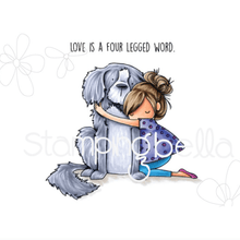 Stamping Bella - Rubber Stamp - Tiny Townie - Dawn Loves Her Doggie - Messy Papercrafts