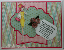 Stamping Bella - Rubber Stamp - Uptown Girls - Audrey Loves Makeup - Messy Papercrafts