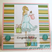 Stamping Bella - Rubber Stamp - Uptown Girls - Brynn Has A Baby Shower - Messy Papercrafts