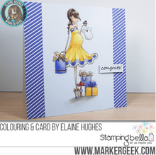 Stamping Bella - Rubber Stamp - Uptown Girls - Brynn Has A Baby Shower - Messy Papercrafts