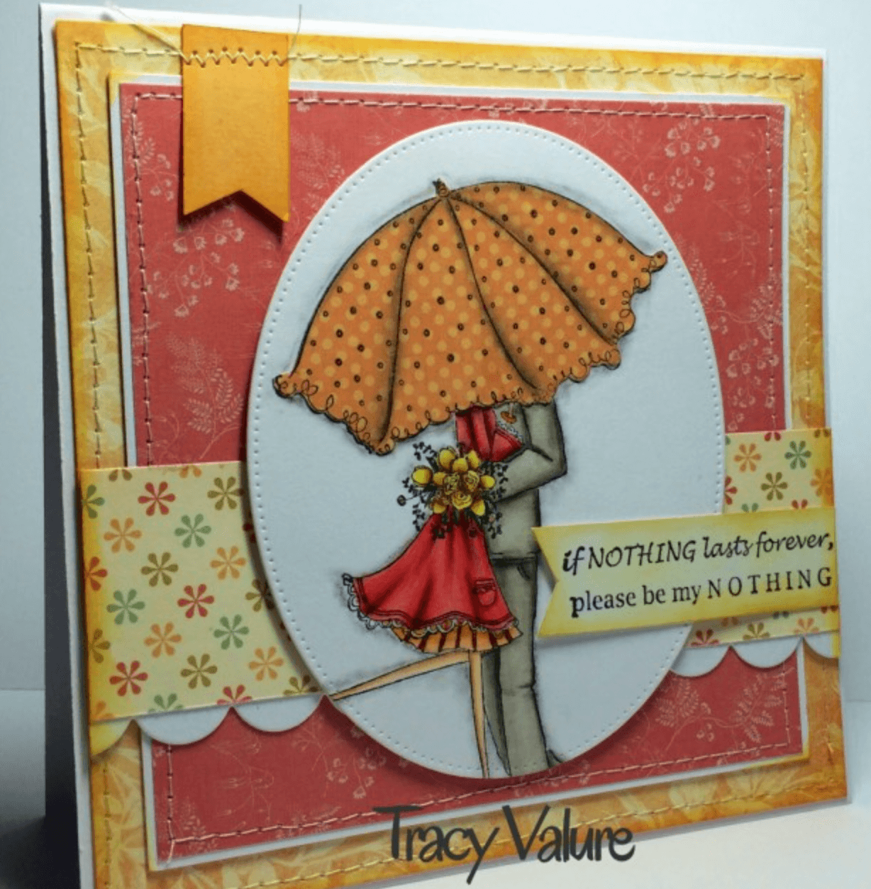 Stamping Bella - Rubber Stamp - Uptown Girls - Emily And Ryan Under The Umbrella - Messy Papercrafts