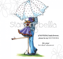 Stamping Bella - Rubber Stamp - Uptown Girls - Emily And Ryan Under The Umbrella - Messy Papercrafts
