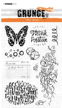 Studio Light - Clear Stamp Elements Butterfly Grunge Collection 210x148x3mm 10 PC Nr.207 Studio Light