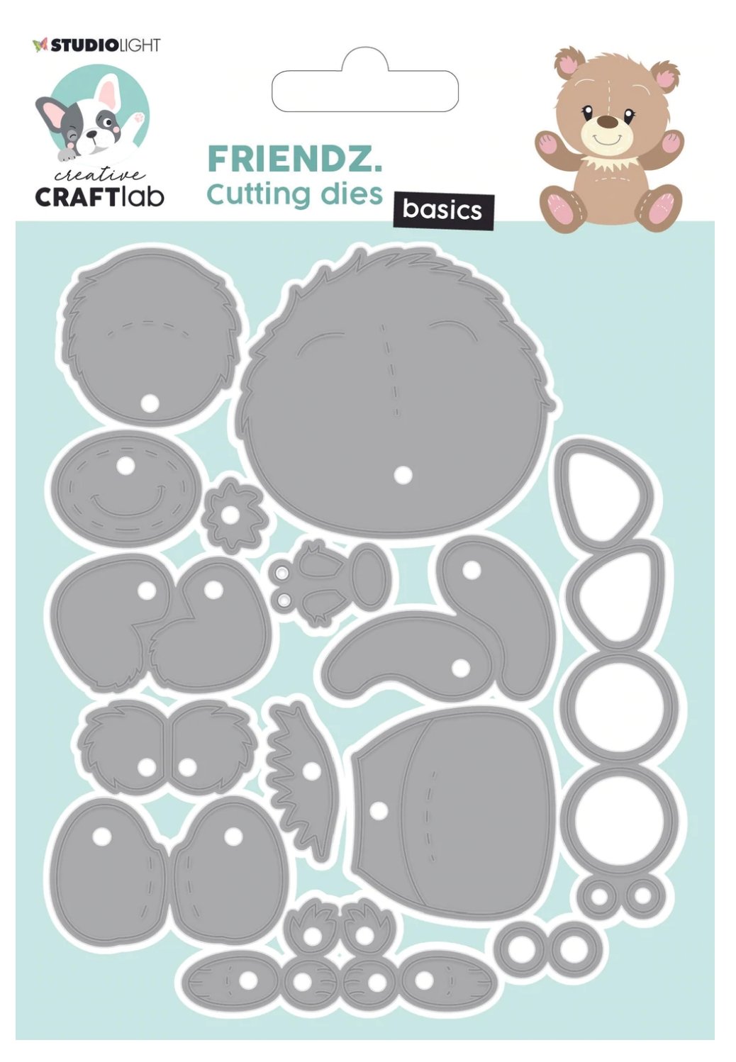 Studio Light - Creative Craftlab - Cutting Die Bear Ted - Friendz 120x175x1mm 1 PC Nr. 155 Studio Light