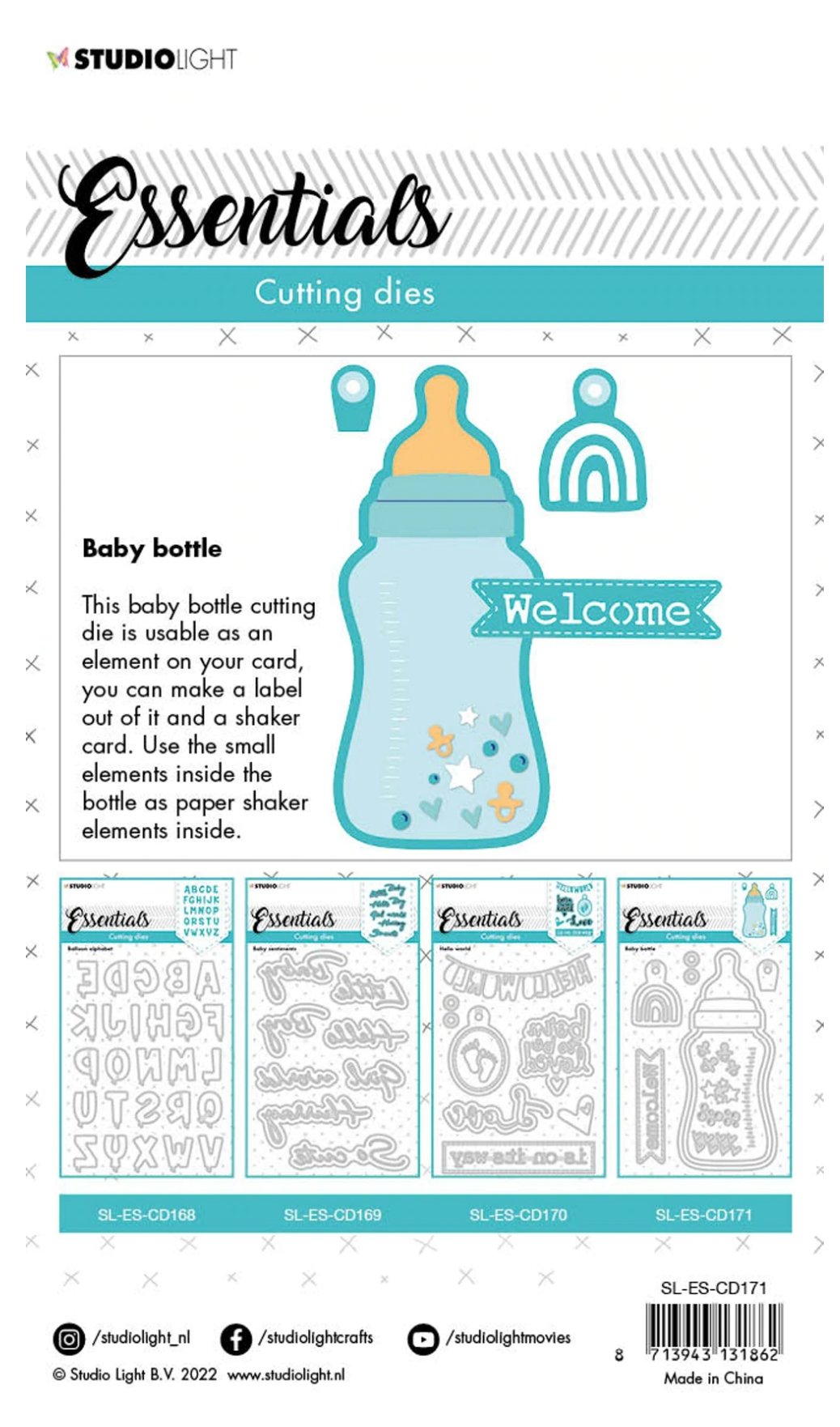 Studio Light - Cutting Die Baby Bottle Essentials 105x148x1mm 1 PC Nr.171 Studio Light