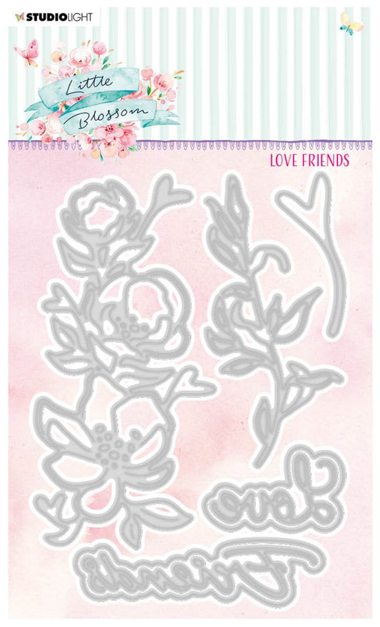 Studio Light - Cutting Die Love Friends Little Blossom 102x150x1mm 7 PC Nr.197 Studio Light