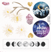 Studio Light - Die Cut Block A5 - Moon Flower - Paper Elements - Messy Papercrafts