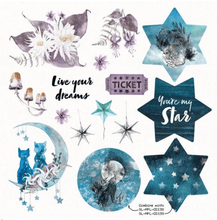 Studio Light - Die Cut Block A5 - Moon Flower - Paper Elements - Messy Papercrafts