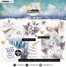 Studio Light - Die Cut Block A5 - Moon Flower - Paper Elements - Messy Papercrafts