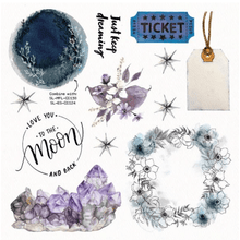 Studio Light - Die Cut Block A5 - Moon Flower - Paper Elements - Messy Papercrafts