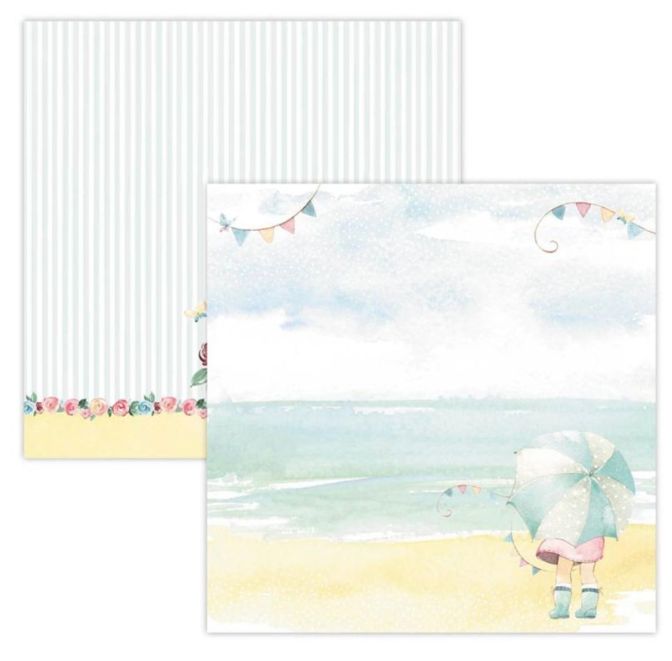 Mintay Papers | Sunset Beach | Sunset Beach Scrapbook Paper