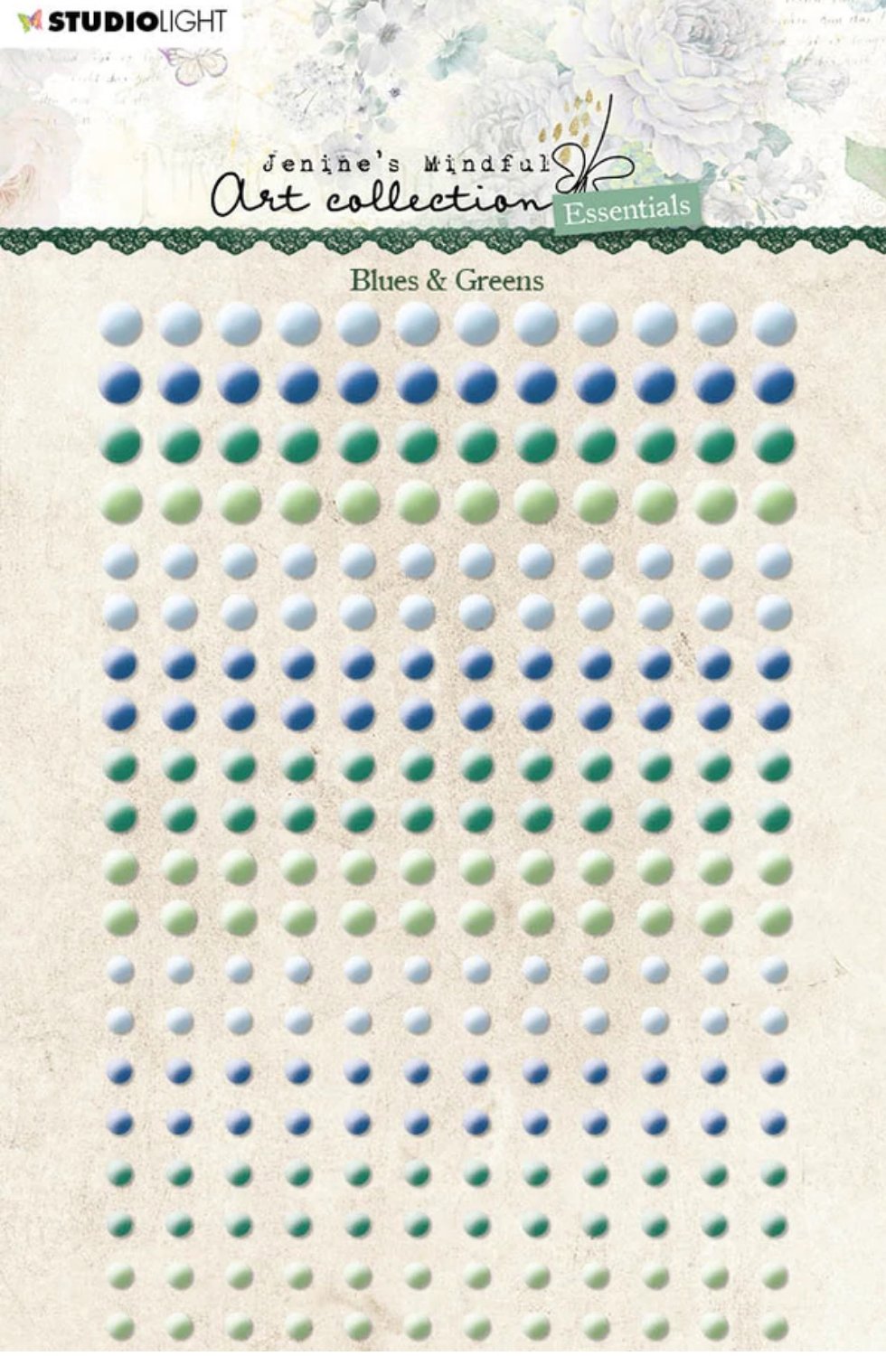 Studio Light - Self Adhesive Pearls Blues & Greens - Essentials 105x160x4mm 240 PC Nr.02 Studiolight